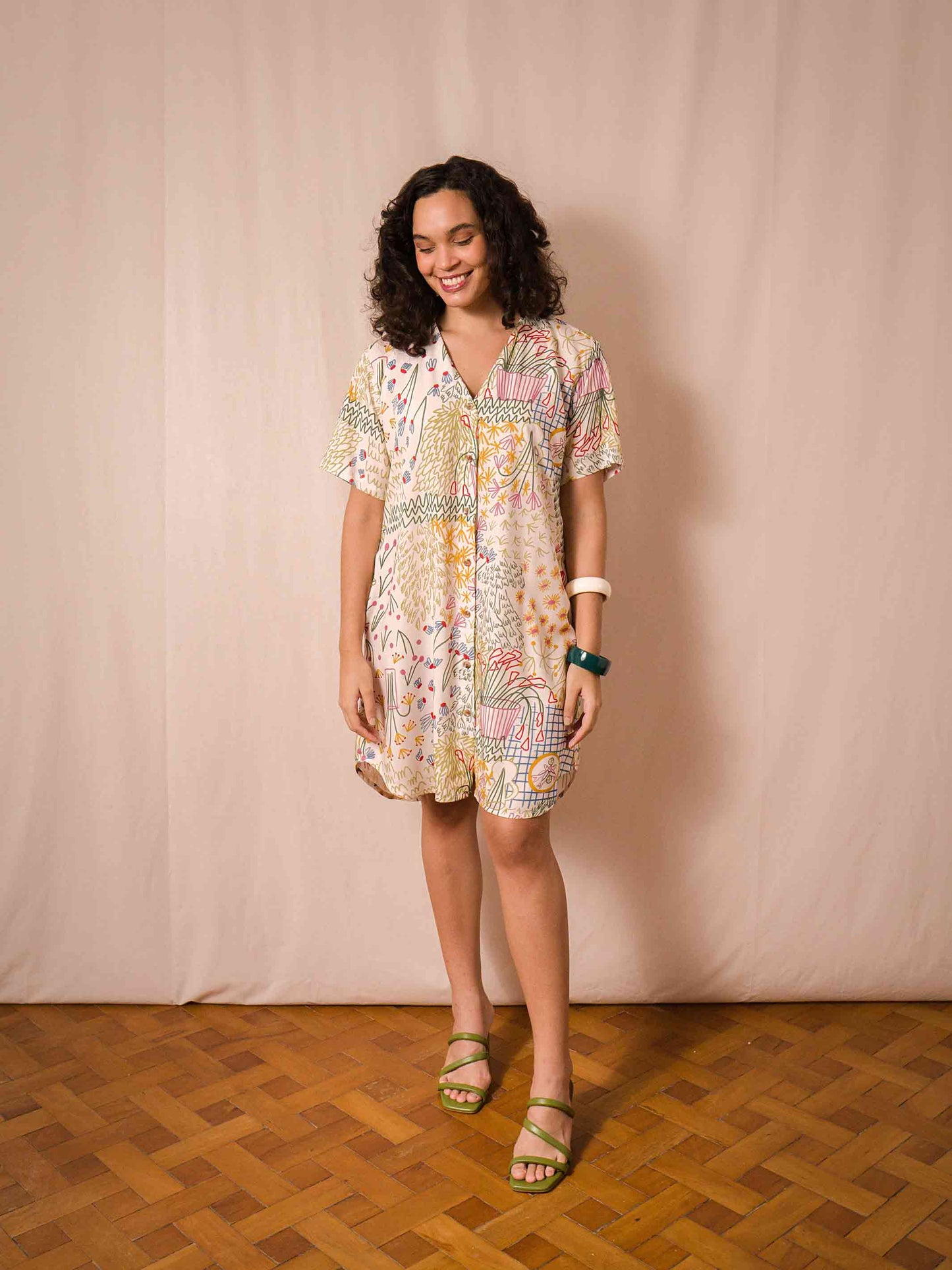 Chemise Lia curto | Jardim