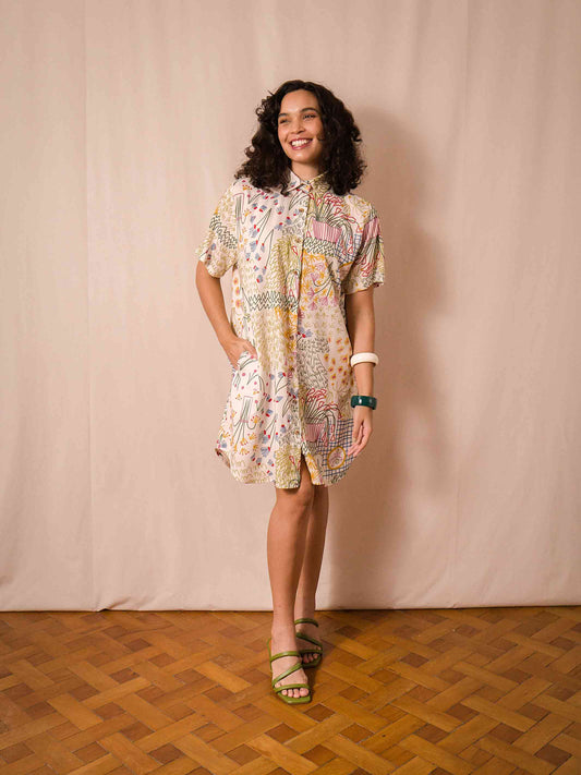 Chemise Lia curto | Jardim