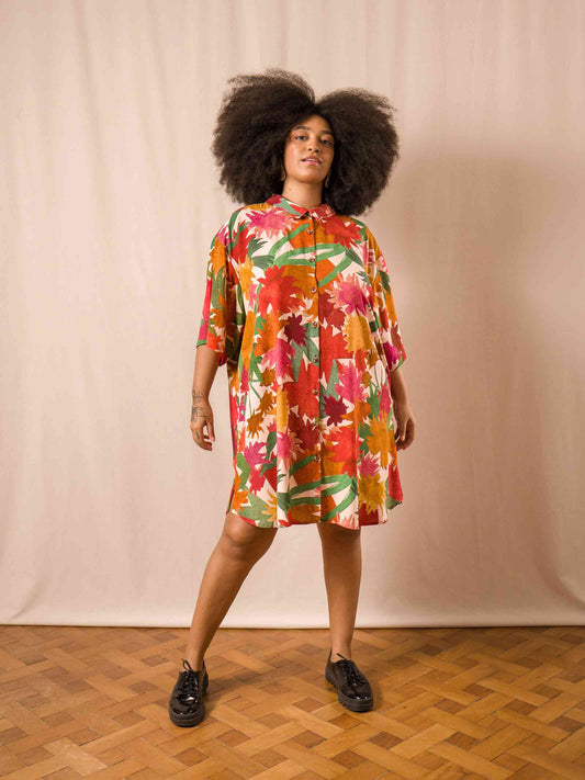 MAXI CHEMISE CURTO | CALÊNDULA