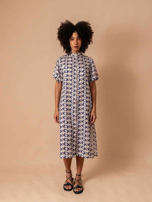 CHEMISE GOLA PADRE LINHO 100% | PÁSSAROS