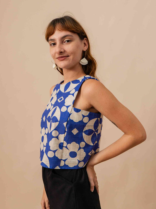 CROPPED MAYA | LADRILHO AZUL