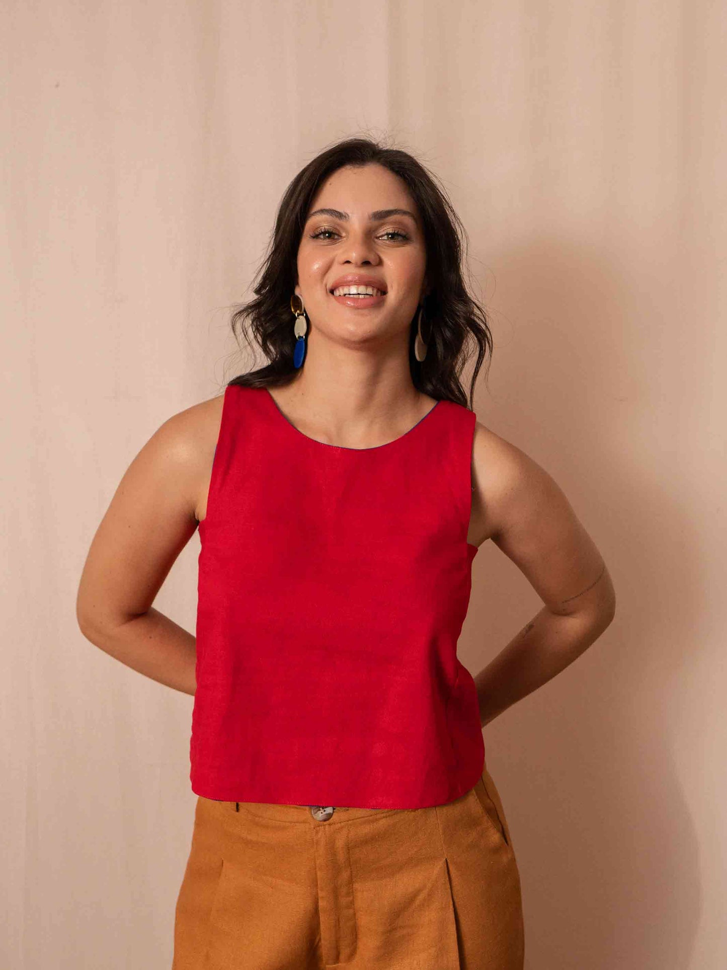 CROPPED MAYA DUPLA FACE | ONCINHA AZUL