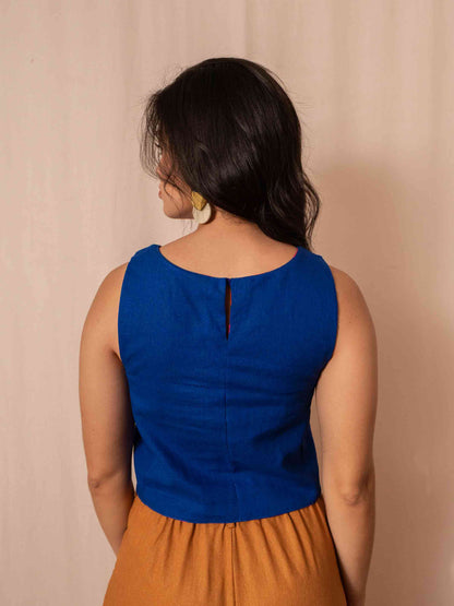 CROPPED MAYA DUPLA FACE | ONCINHA AZUL