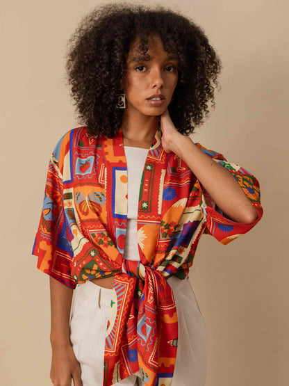 KIMONO | SELO POSTAL VERMELHO