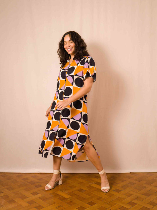 VESTIDO NIPÔNICA LONGUETE | VIENA