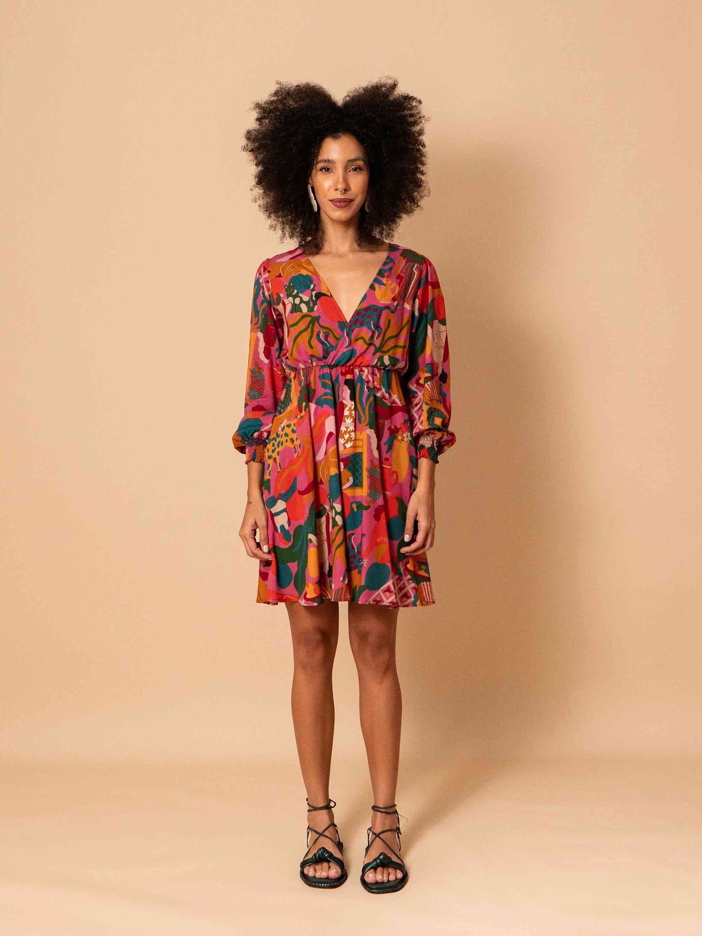 VESTIDO TRANSPASSADO CURTO | AMPARO
