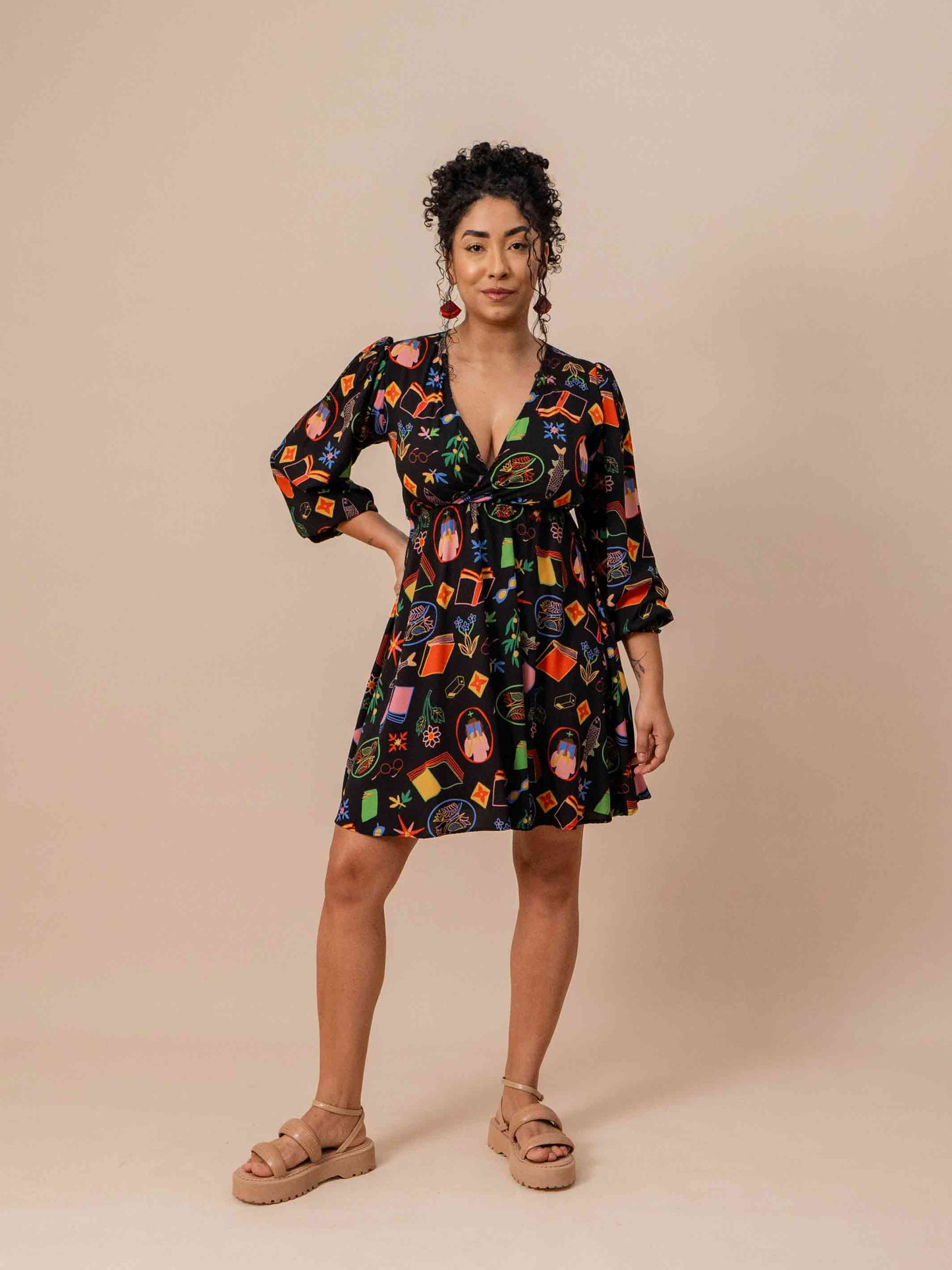 VESTIDO TRANSPASSADO CURTO | EX LIBRIS