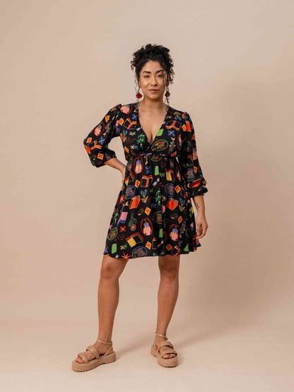 VESTIDO TRANSPASSADO CURTO | EX LIBRIS