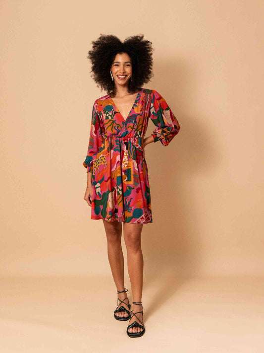 VESTIDO TRANSPASSADO CURTO | AMPARO