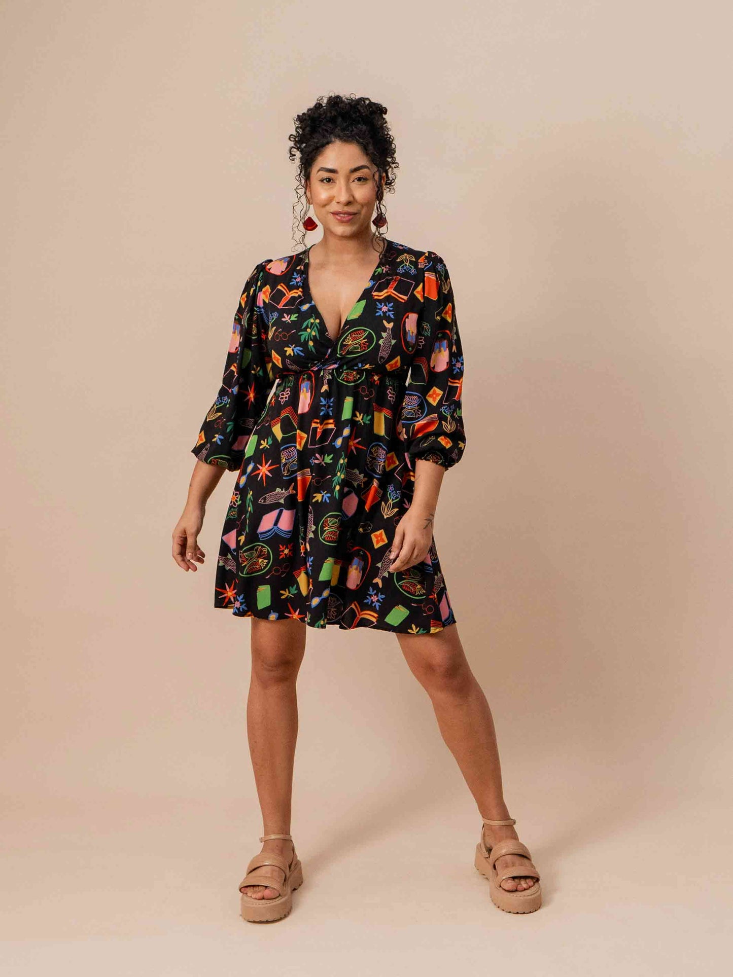 VESTIDO TRANSPASSADO CURTO | EX LIBRIS
