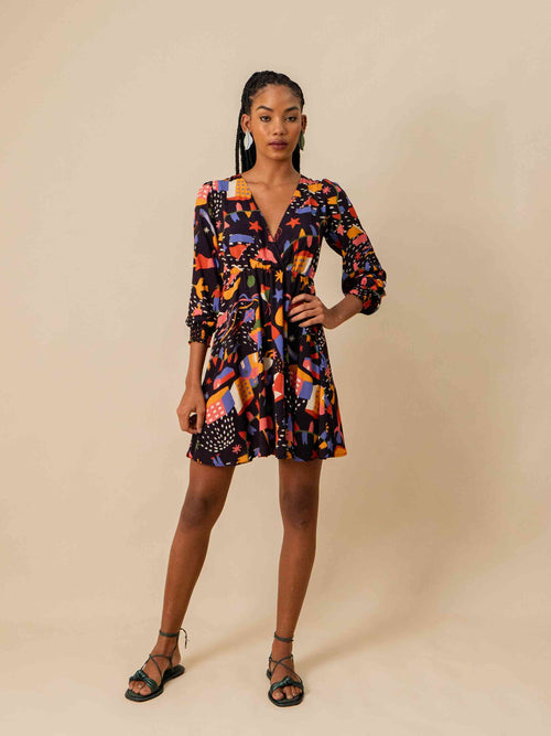 VESTIDO TRANSPASSADO CURTO | FOLGUEDO