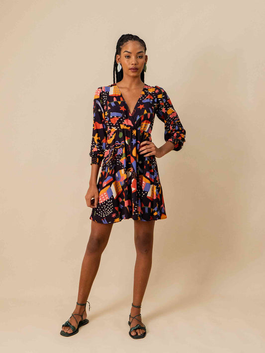 VESTIDO TRANSPASSADO CURTO | FOLGUEDO