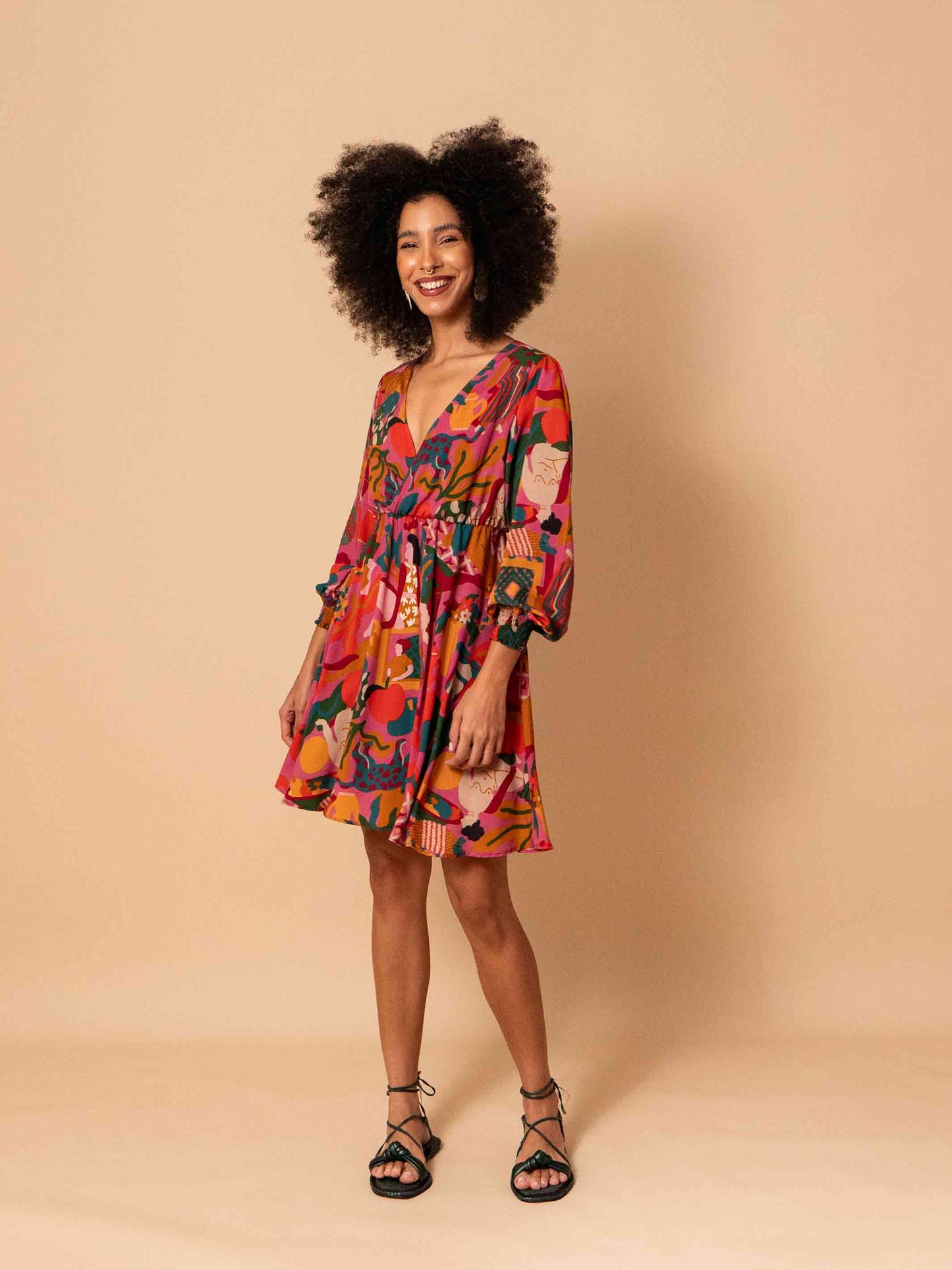 VESTIDO TRANSPASSADO CURTO | AMPARO