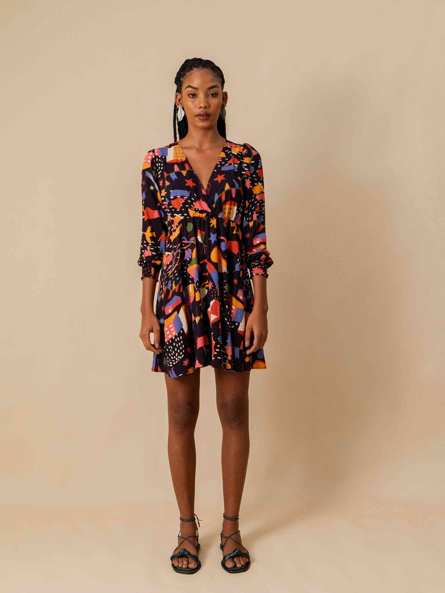 VESTIDO TRANSPASSADO CURTO | FOLGUEDO
