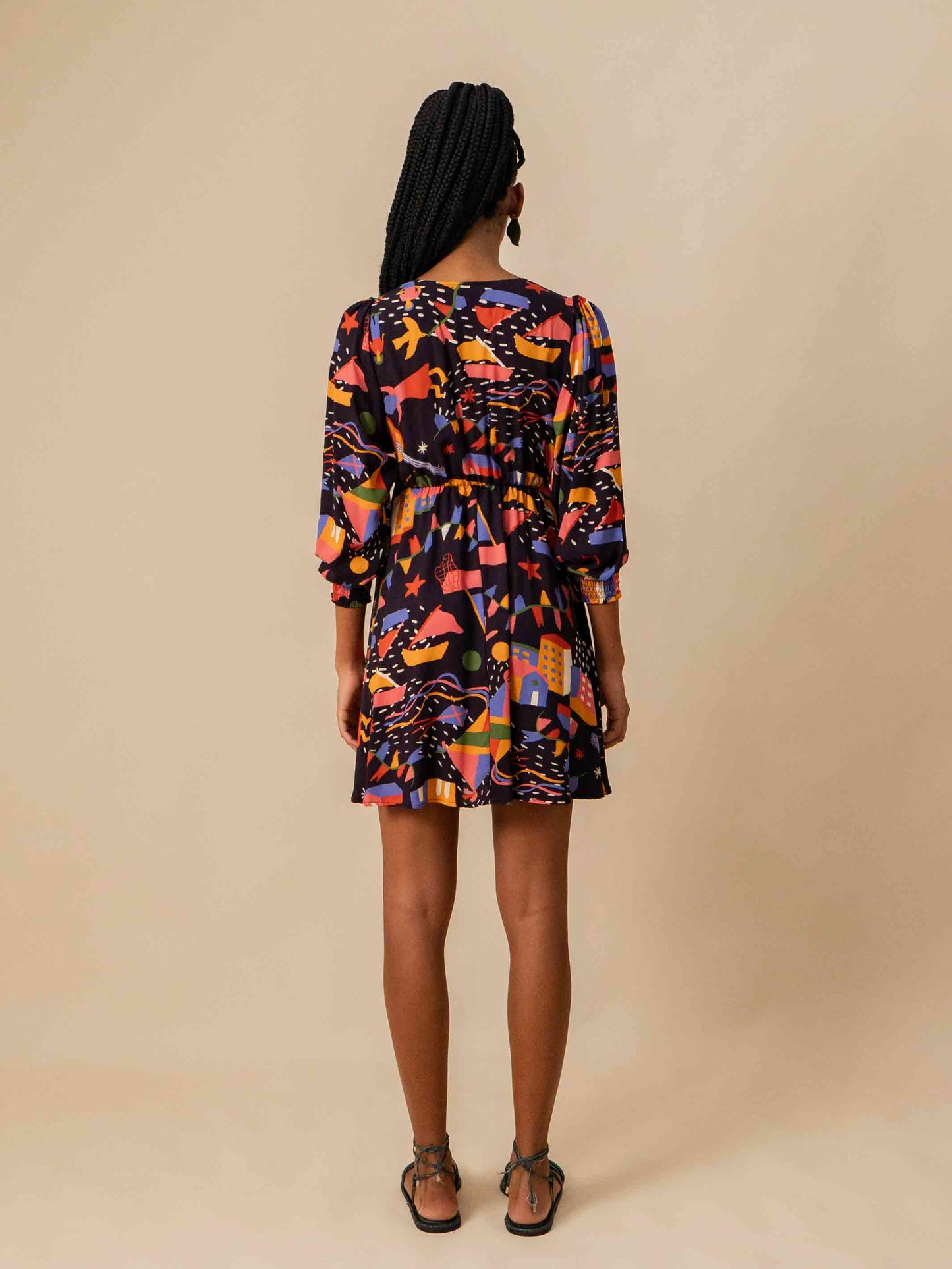 VESTIDO TRANSPASSADO CURTO | FOLGUEDO