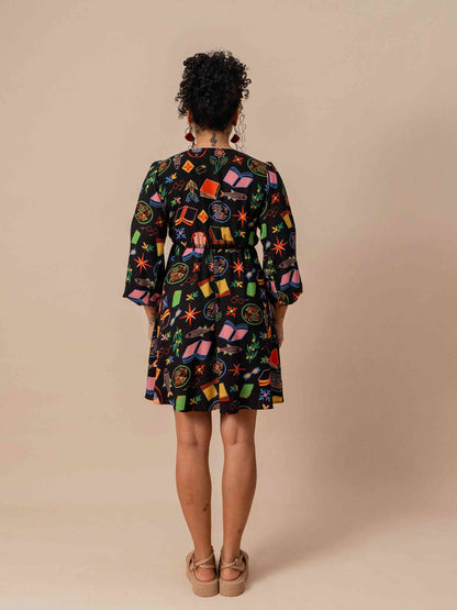 VESTIDO TRANSPASSADO CURTO | EX LIBRIS