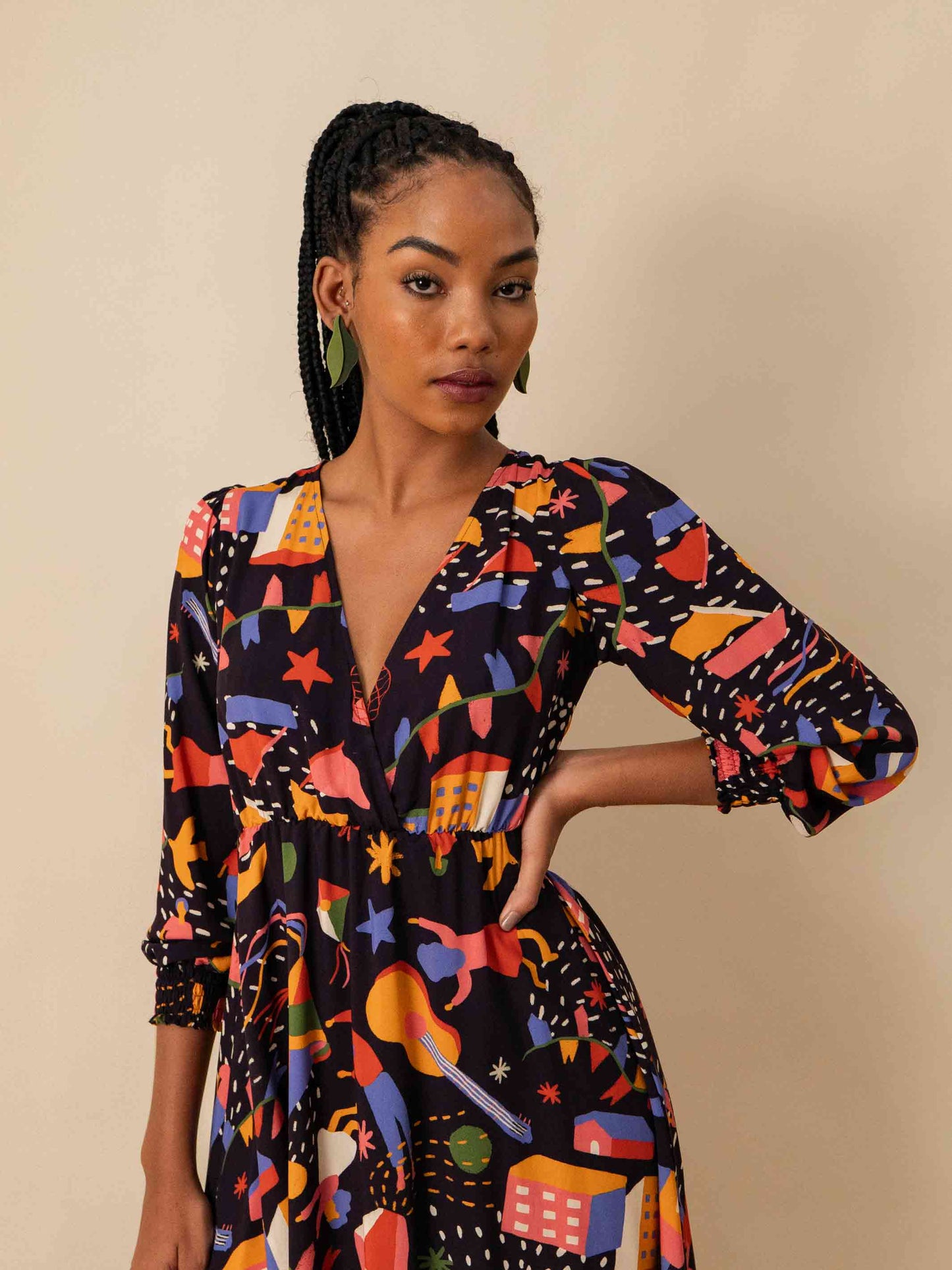 VESTIDO TRANSPASSADO CURTO | FOLGUEDO