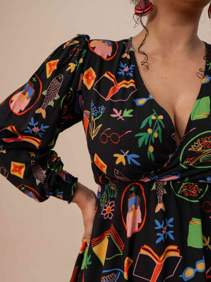 VESTIDO TRANSPASSADO CURTO | EX LIBRIS