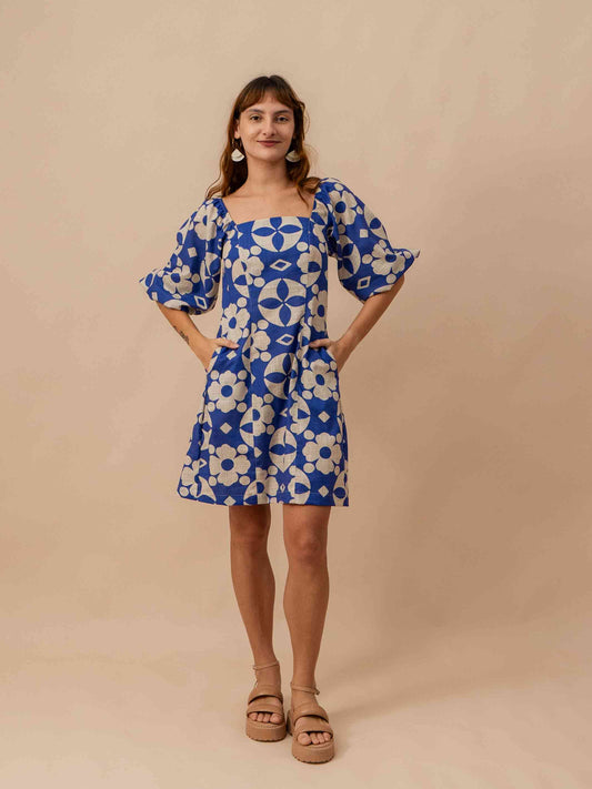 VESTIDO RITA | LADRILHO AZUL
