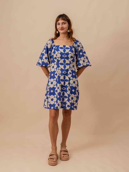 VESTIDO RITA | LADRILHO AZUL