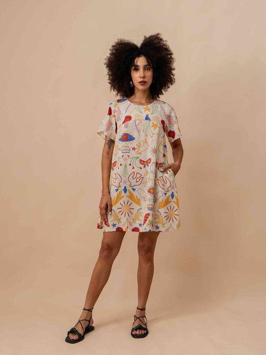 VESTIDO RAY | VIOLETA BORDADA