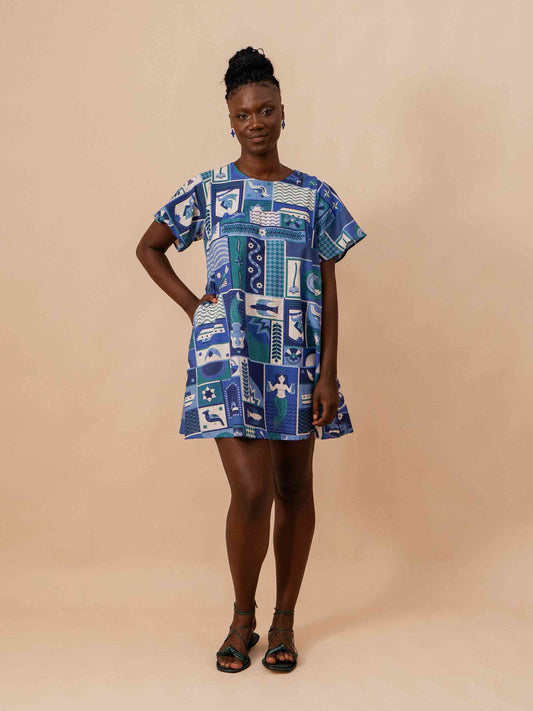VESTIDO RAY | ARMORIAL AZUL