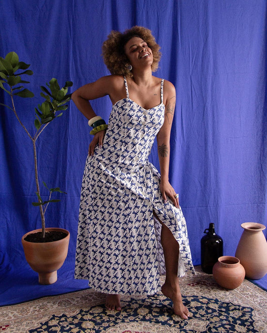 Vestido Gio Linho | Pássaros
