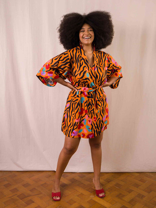 Vestido Kimono | Animal Print