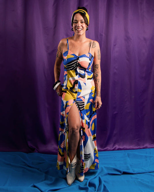 Vestido Gio Longuete | Fullgás Azul