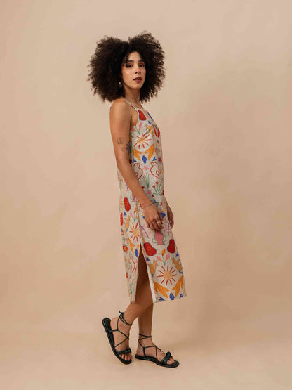 VESTIDO TRAPÉZIO | VIOLETA BORDADA