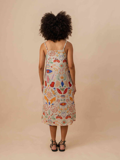 VESTIDO TRAPÉZIO | VIOLETA BORDADA