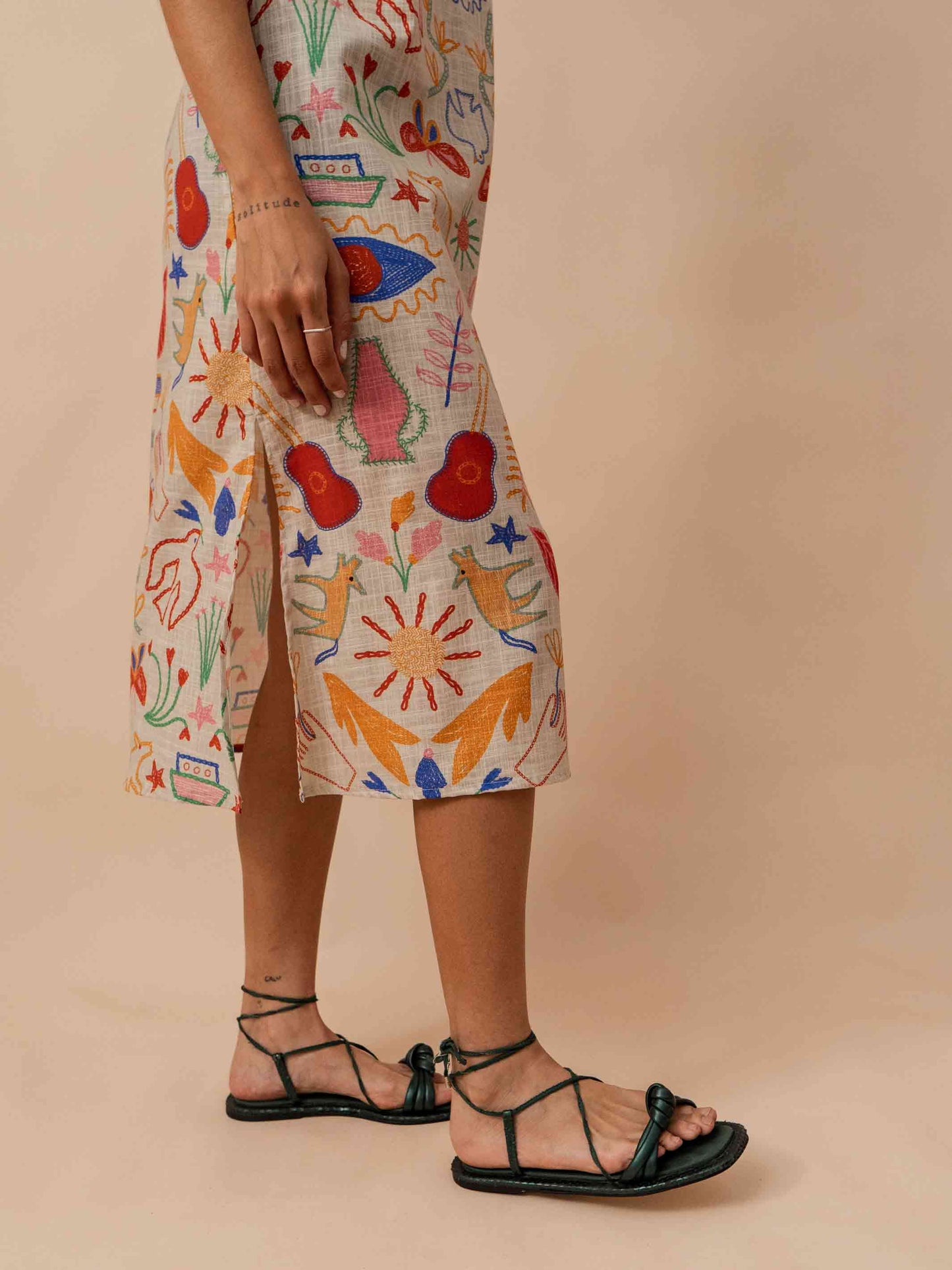 VESTIDO TRAPÉZIO | VIOLETA BORDADA