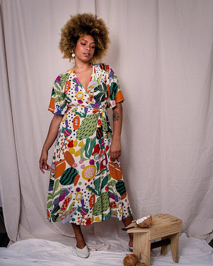 Vestido Transpassado | Dia de Feira