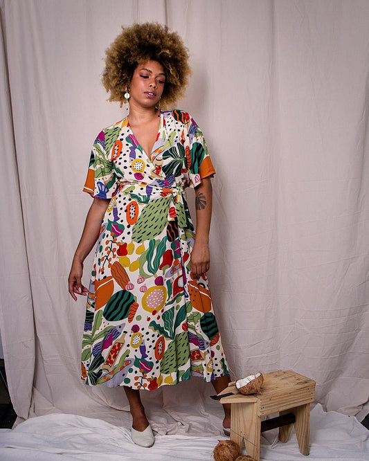 Vestido Transpassado | Dia de Feira