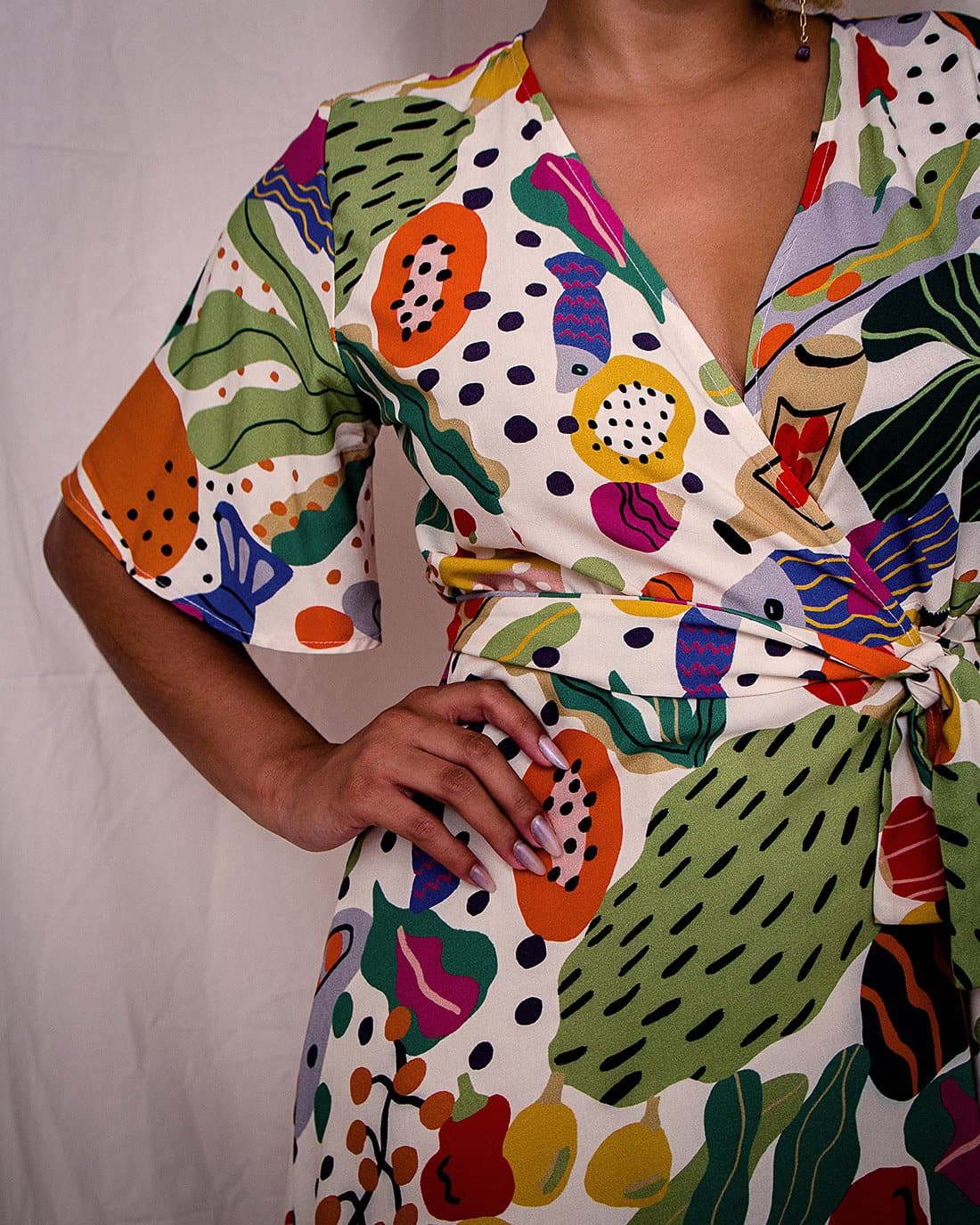 Vestido Transpassado | Dia de Feira
