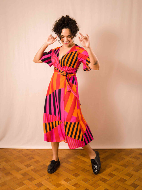 Vestido Transpassado | Raios