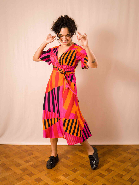 Vestido Transpassado | Raios