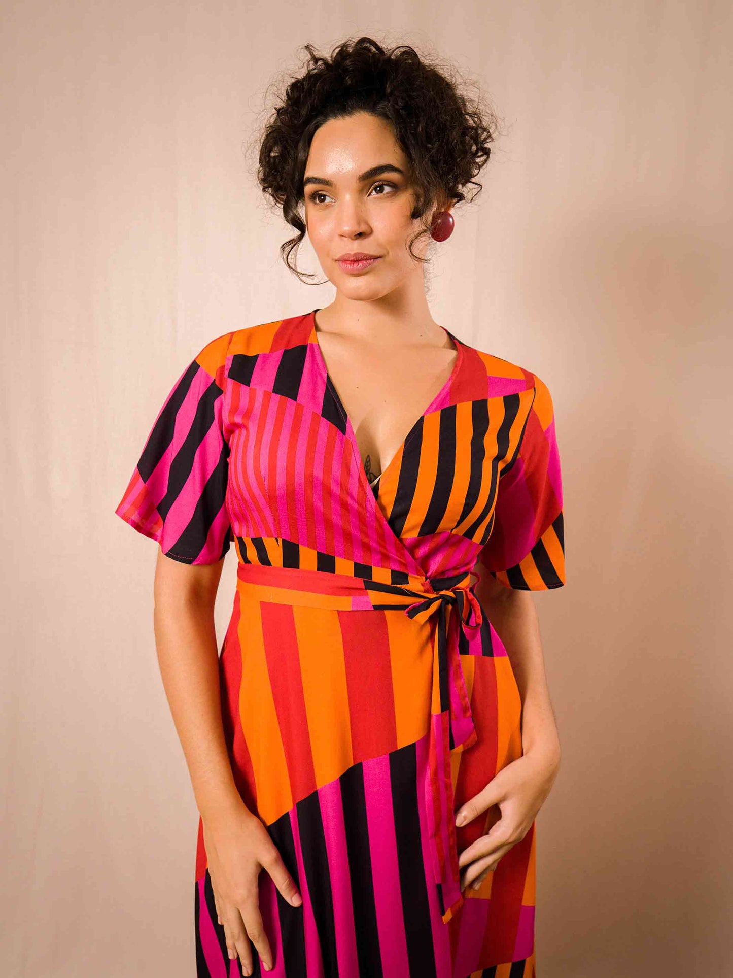 Vestido Transpassado | Raios