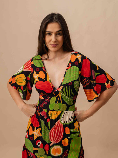 VESTIDO NINA LONGUETE | FRUTOS PRETO