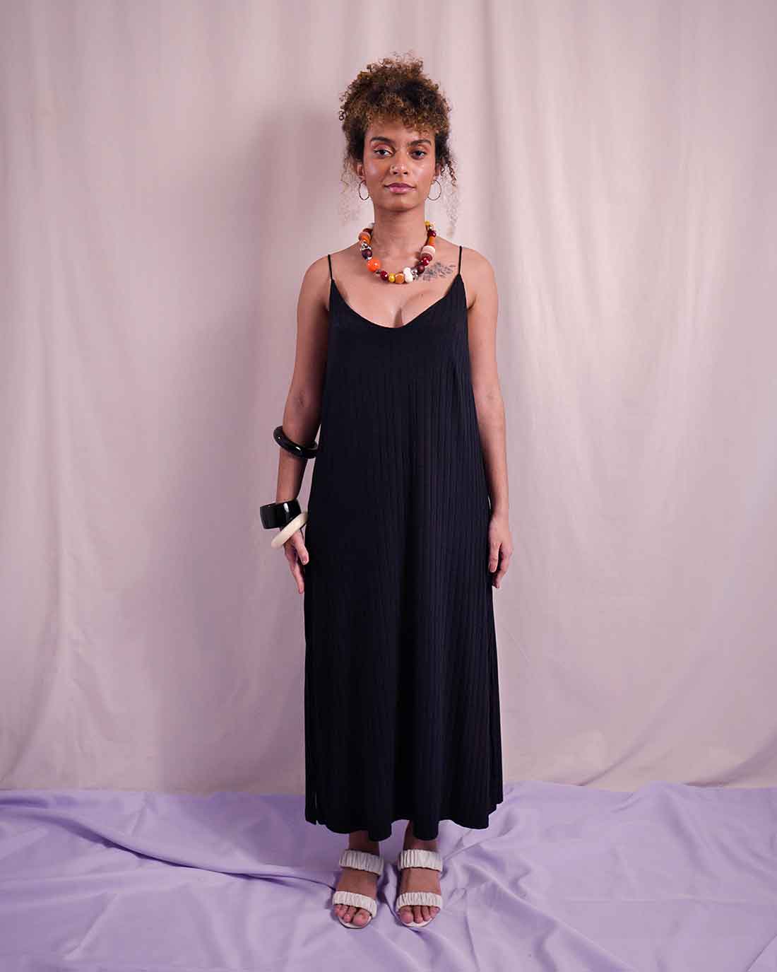 Vestido Hayla | Malha Canelada Sustentável