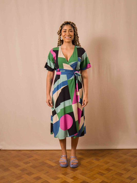Vestido transpassado | Projeto