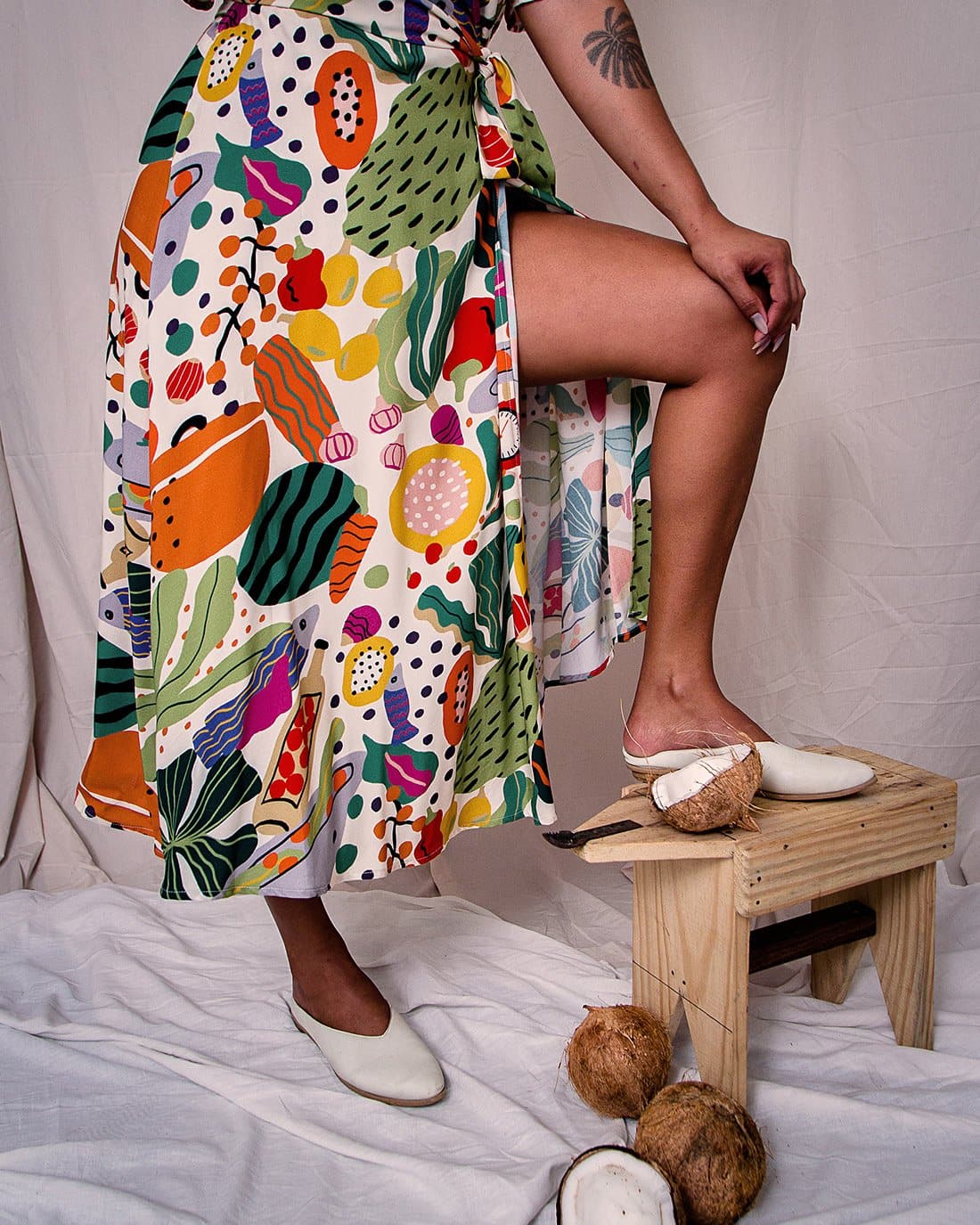 Vestido Transpassado | Dia de Feira